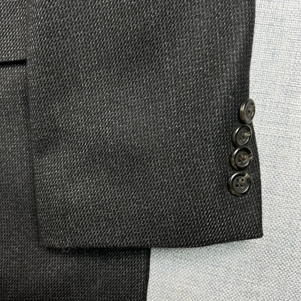 Chaps Charcoal Sport Coat Blazer Men 48L Dark Gray Classic Tailored‎ Office